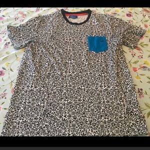 Adidas originals men's L all over logo t shirt